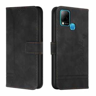 For Infinix Hot 10s Retro Skin Feel TPU + PU Leather Phone Case(Black)