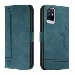 For Infinix Note 10 Retro Skin Feel TPU + PU Leather Phone Case(Dark Green)