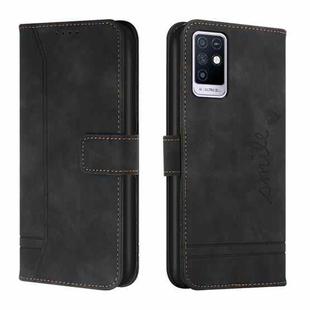 For Infinix Note 10 Retro Skin Feel TPU + PU Leather Phone Case(Black)