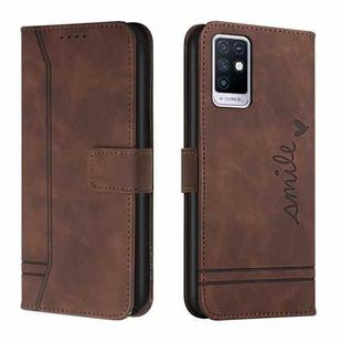 For Infinix Note 10 Retro Skin Feel TPU + PU Leather Phone Case(Coffee)