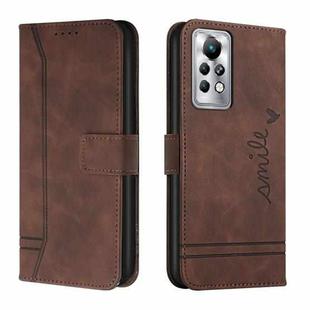 For Infinix Note 11 Pro Retro Skin Feel TPU + PU Leather Phone Case(Coffee)
