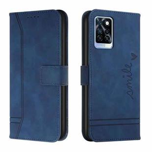 For Infinix Note 10 Pro Retro Skin Feel TPU + PU Leather Phone Case(Blue)