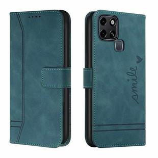 For Infinix Smart 6 Retro Skin Feel TPU + PU Leather Phone Case(Dark Green)