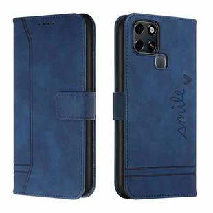 For Infinix Smart 6 Retro Skin Feel TPU + PU Leather Phone Case(Blue)