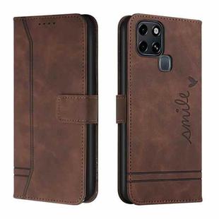 For Infinix Smart 6 Retro Skin Feel TPU + PU Leather Phone Case(Coffee)