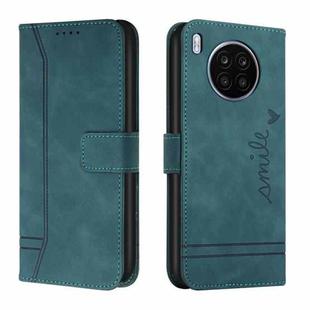 For Honor 50 Lite Retro Skin Feel TPU + PU Leather Phone Case(Dark Green)