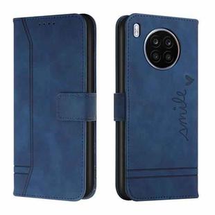 For Honor 50 Lite Retro Skin Feel TPU + PU Leather Phone Case(Blue)