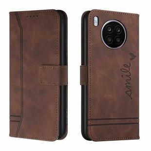 For Honor 50 Lite Retro Skin Feel TPU + PU Leather Phone Case(Coffee)