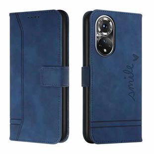 For Honor 50 Pro Retro Skin Feel TPU + PU Leather Phone Case(Blue)