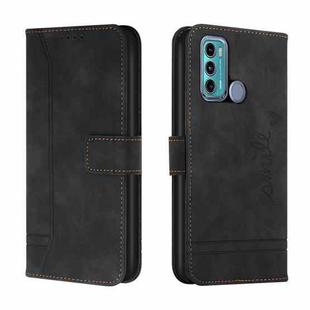 For Motorola Moto G Power Retro Skin Feel TPU + PU Leather Phone Case(Black)