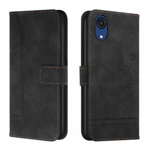 For Samsung Galaxy A03 Core Retro Skin Feel TPU + PU Leather Phone Case(Black)