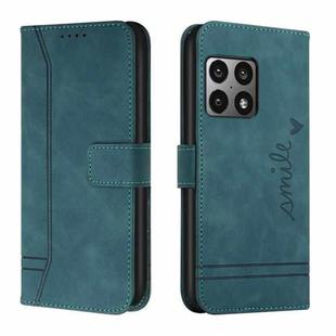 For OnePlus 10 Pro 5G Retro Skin Feel TPU + PU Leather Phone Case(Dark Green)