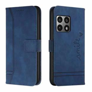 For OnePlus 10 Pro 5G Retro Skin Feel TPU + PU Leather Phone Case(Blue)