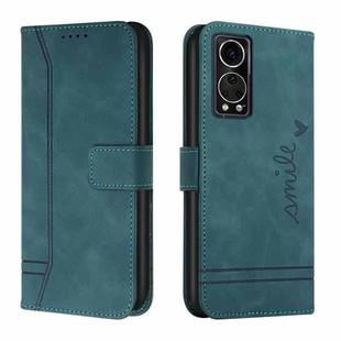 For ZTE Axon 30 Retro Skin Feel TPU + PU Leather Phone Case(Dark Green)