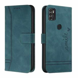 For ZTE Blade A7s 2020 Retro Skin Feel TPU + PU Leather Phone Case(Dark Green)