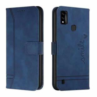 For ZTE Blade A51 Retro Skin Feel TPU + PU Leather Phone Case(Blue)