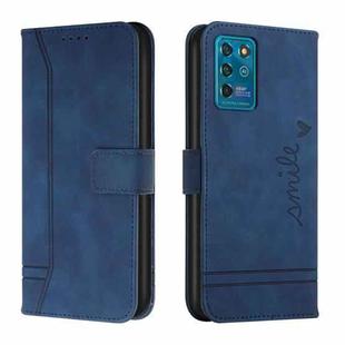 For ZTE Blade V30 Vita Retro Skin Feel TPU + PU Leather Phone Case(Blue)