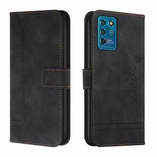 For ZTE Blade V30 Vita Retro Skin Feel TPU + PU Leather Phone Case(Black)