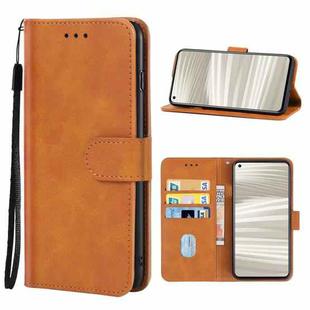 Leather Phone Case For OPPO Realme GT2 Pro(Brown)