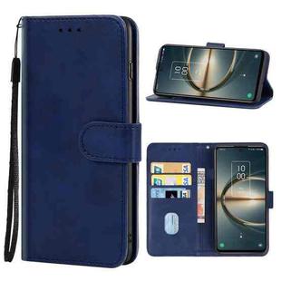 Leather Phone Case For TCL 30 V 5G(Blue)