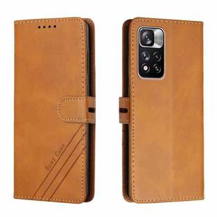 For Xiaomi Redmi Note 11 Pro Cow Texture Leather Phone Case(Yellow)