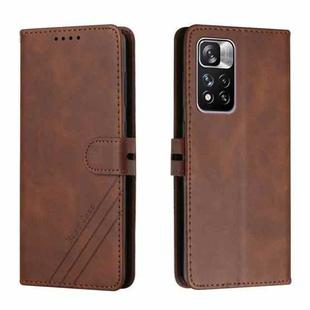 For Xiaomi Redmi Note 11 Pro Cow Texture Leather Phone Case(Brown)