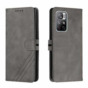 For Xiaomi Redmi Note 11 5G Cow Texture Leather Phone Case(Grey)