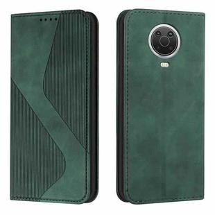 For Nokia G10 / G20 / G30 Skin Feel Magnetic S-type Leather Phone Case(Green)