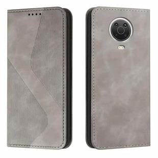 For Nokia G10 / G20 / G30 Skin Feel Magnetic S-type Leather Phone Case(Grey)