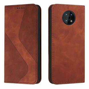For Nokia G50 Skin Feel Magnetic S-type Leather Phone Case(Brown)
