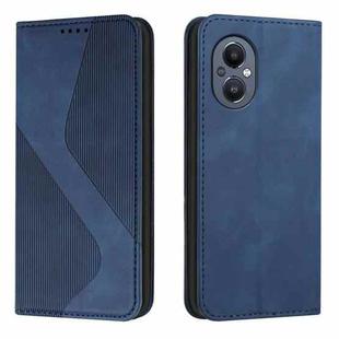 For OnePlus Nord 20 5G Skin Feel Magnetic S-type Leather Phone Case(Blue)