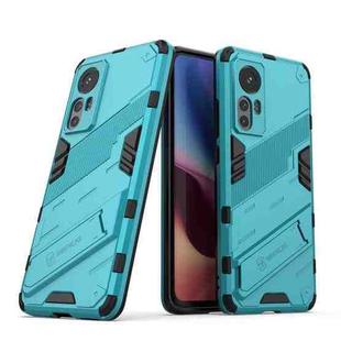 For Xiaomi Mi 12 Punk Armor 2 in 1 PC + TPU Shockproof Phone Case with Invisible Holder(Blue)