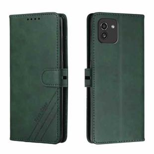 For Samsung Galaxy A03 164mm Version Cow Texture Leather Phone Case(Green)