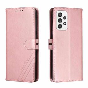 For Samsung Galaxy A33 5G Cow Texture Leather Phone Case(Rose Gold)