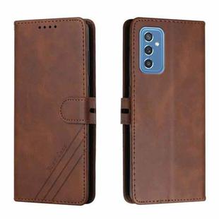For Samsung Galaxy M52 5G Cow Texture Leather Phone Case(Brown)