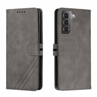For Samsung Galaxy S22 5G Cow Texture Leather Phone Case(Grey)
