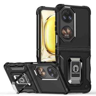 For Huawei P50 Pocket Ring Holder Non-slip Armor Phone Case(Black)