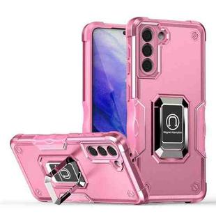 For Samsung Galaxy S21+ 5G Ring Holder Non-slip Armor Phone Case(Pink)
