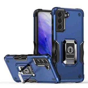 For Samsung Galaxy S21 5G Ring Holder Non-slip Armor Phone Case(Blue)