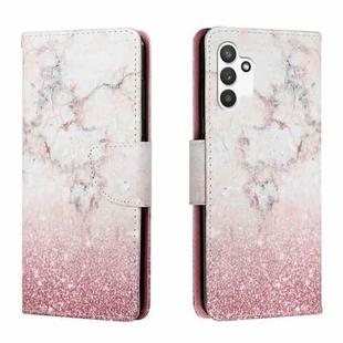 For Samsung Galaxy A13 4G Colored Drawing Leather Phone Case(Pink Marble)