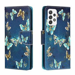 For Samsung Galaxy A53 5G Colored Drawing Leather Phone Case(Jewelry Butterfly)