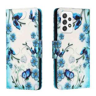 For Samsung Galaxy A53 5G Colored Drawing Leather Phone Case(Fantasy Butterfly)