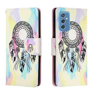 For Samsung Galaxy M52 5G Colored Drawing Leather Phone Case(Dreamcatcher)