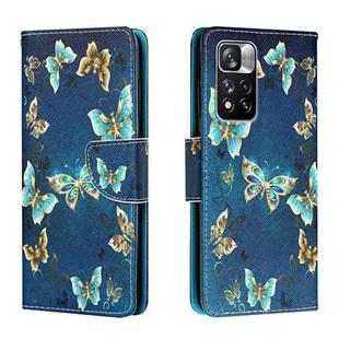 For Xiaomi Redmi Note 11 Pro Colored Drawing Leather Phone Case(Jewelry Butterfly)