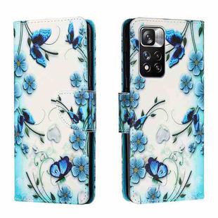 For Xiaomi Redmi Note 11 Pro Colored Drawing Leather Phone Case(Fantasy Butterfly)