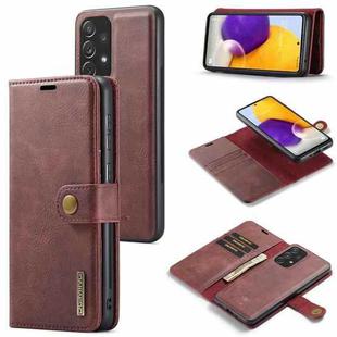 For Samsung Galaxy A73 5G DG.MING Crazy Horse Texture Detachable Magnetic Leather Phone Case(Red)