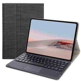 SFGO-A Tree Texture Bluetooth Keyboard Leather Case with Touchpad For Microsoft Surface Go 4 / 3 / 2 / 1(Black + Black)