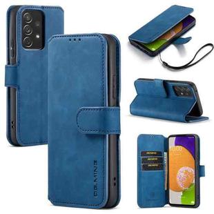 For Samsung Galaxy A53 5G DG.MING Retro Oil Side Horizontal Flip Leather Case with Holder & Card Slots & Wallet(Blue)