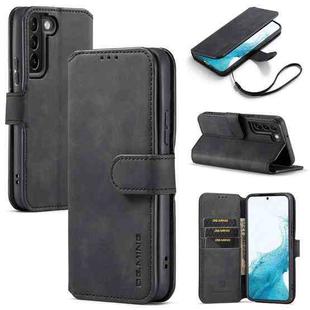 For Samsung Galaxy S22 DG.MING Retro Oil Side Horizontal Flip Leather Case with Holder & Card Slots & Wallet(Black)