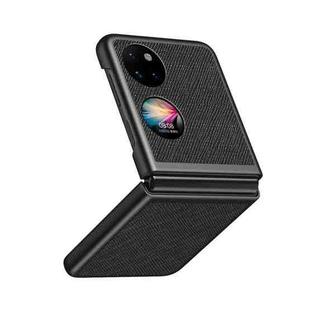 For Huawei P50 Pocket Cross Texture Shockproof Phone Case(Black)